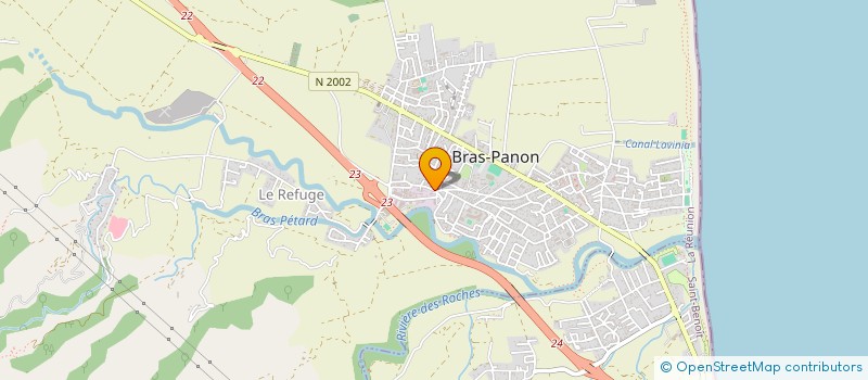 localisation de l'entreprise ASSOCIATION SPORT ET LOISIRS 97412 à BRAS-PANON