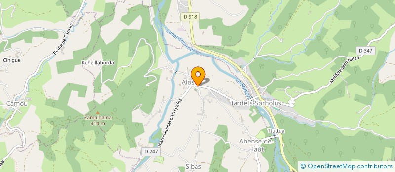 localisation de l'entreprise ASSOCIATION SPORT LOISIRS SANTE SOLIDAIRE 64  ALOS-SIBAS-ABENSE