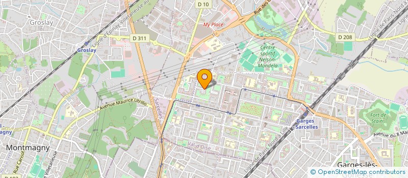 localisation de l'entreprise ASSOCIATION SPORT POUR TOUS  SARCELLES