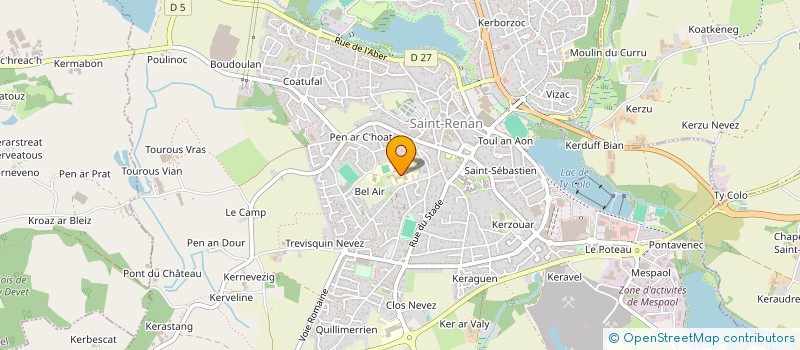 localisation de l'entreprise ASSOCIATION SPORT ST STANISLAS à SAINT-RENAN