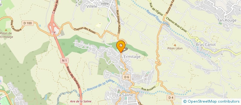localisation de l'entreprise ASSOCIATION SPORTING CLUB ERMITAGE  SAINT-PAUL