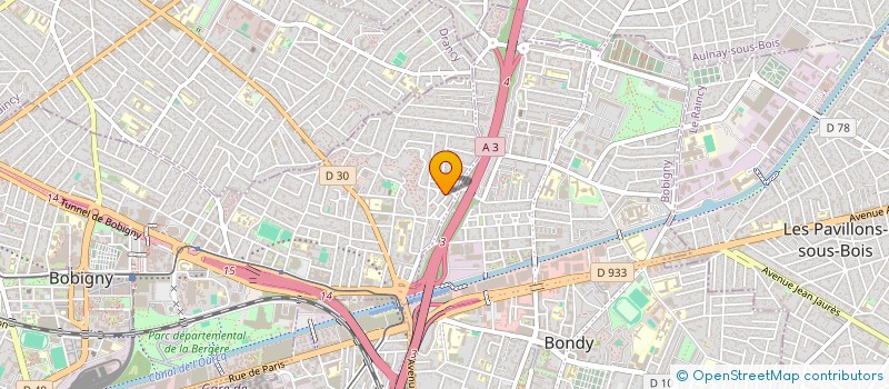 localisation de l'entreprise ASSOCIATION SPORTING CLUB FUTSAL  BOBIGNY