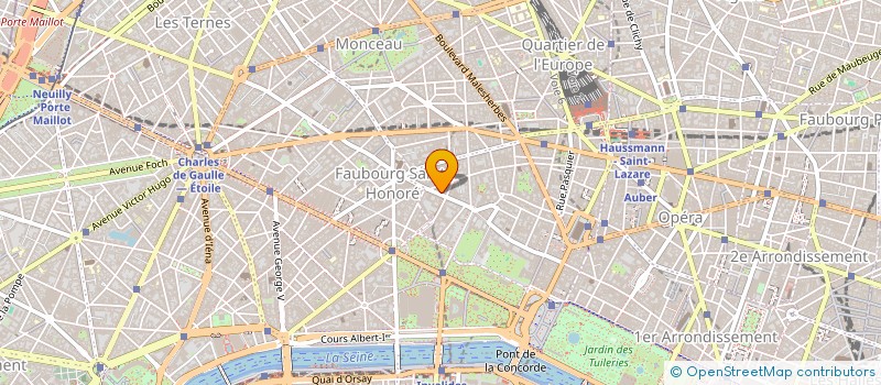 localisation de l'entreprise ASSOCIATION SPORTIVE 120 FBG ST HONORE  PARIS