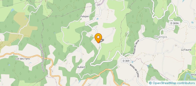 localisation de l'entreprise ASSOCIATION SPORTIVE ALBOUSSIEROISE (SECTION FOOT)  ALBOUSSIERE