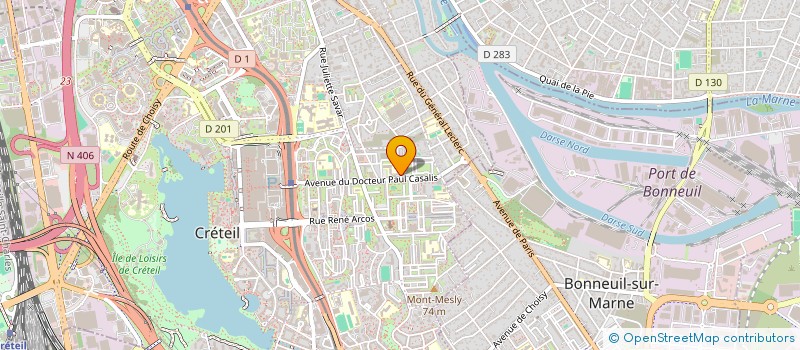 localisation de l'entreprise ASSOCIATION SPORTIVE AMEDEE LAPLACE  CRETEIL