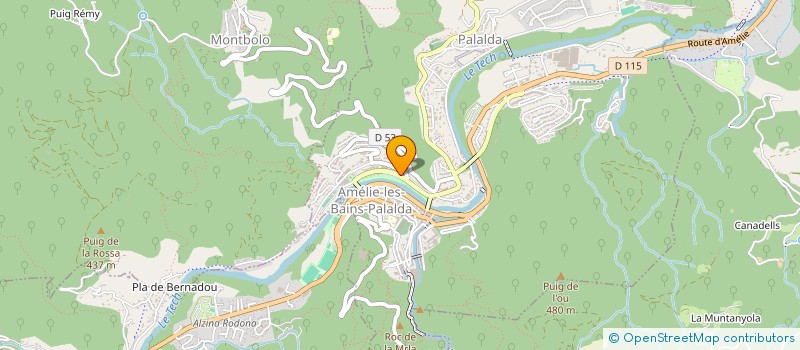 localisation de l'entreprise ASSOCIATION SPORTIVE AMELIENNE  AMELIE-LES-BAINS-PALALDA