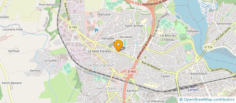 localisation de l'entreprise ASSOCIATION SPORTIVE ARTISTIQUE ET DE LOISIRS à LORIENT