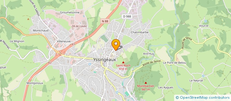 localisation de l'entreprise ASSOCIATION SPORTIVE AS DE PIC à YSSINGEAUX