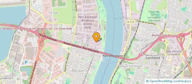 localisation de l'entreprise ASSOCIATION SPORTIVE BACALANAISE  BORDEAUX