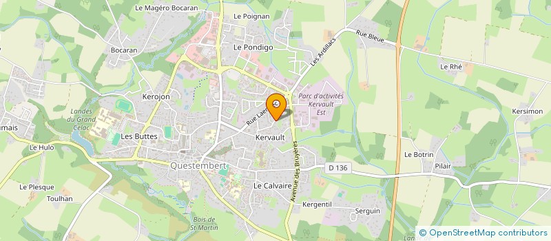 localisation de l'entreprise ASSOCIATION SPORTIVE BADMINTON QUESTEMBERT  QUESTEMBERT