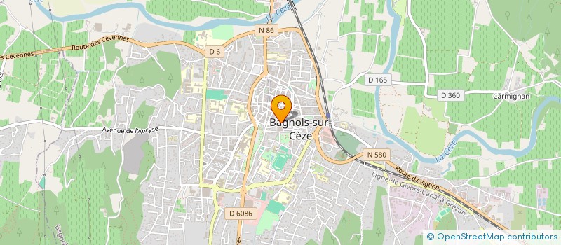 localisation de l'entreprise ASSOCIATION SPORTIVE BAGNOLS MARCOULE CYCLO - ASBM CYCLO  BAGNOLS-SUR-CEZE