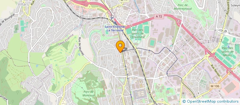 localisation de l'entreprise ASSOCIATION SPORTIVE BERGSON CITY  SAINT-ETIENNE