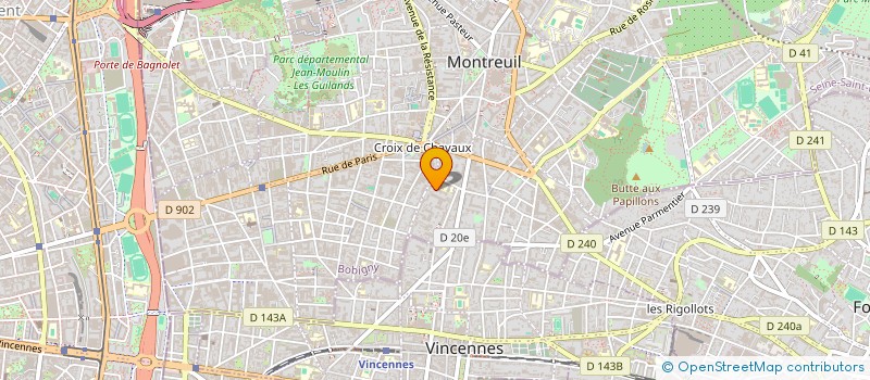 localisation de l'entreprise ASSOCIATION SPORTIVE BERTHELOT  MONTREUIL