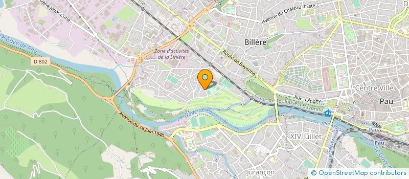 localisation de l'entreprise ASSOCIATION SPORTIVE BILLEROISE  BILLERE