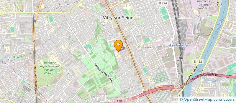 localisation de l'entreprise ASSOCIATION SPORTIVE BLONDEAUX RABELAIS à VITRY-SUR-SEINE