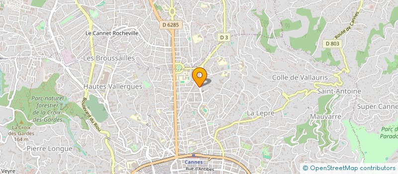 localisation de l'entreprise ASSOCIATION SPORTIVE BOULISTE REVEIL ET AS BOULISTE CANNOIS  CANNES