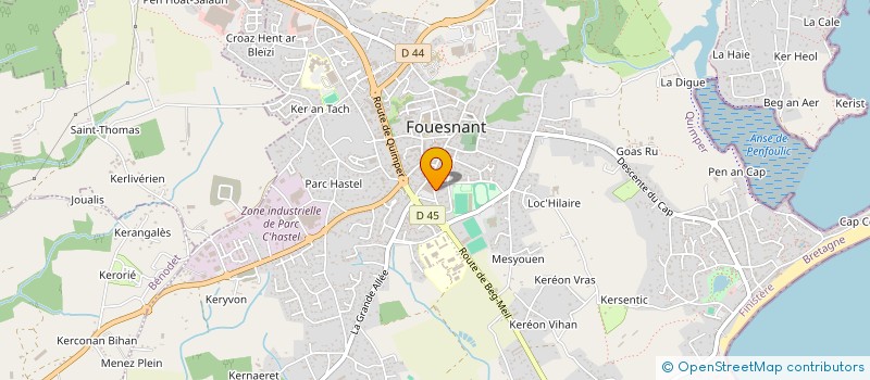 localisation de l'entreprise ASSOCIATION SPORTIVE BREHOULOU à FOUESNANT