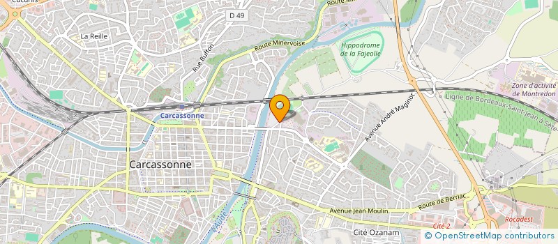 localisation de l'entreprise ASSOCIATION SPORTIVE CARCASSONNAISE PELOTE BASQUE  CARCASSONNE