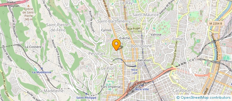 localisation de l'entreprise ASSOCIATION SPORTIVE CARREAU GAGNE à NICE