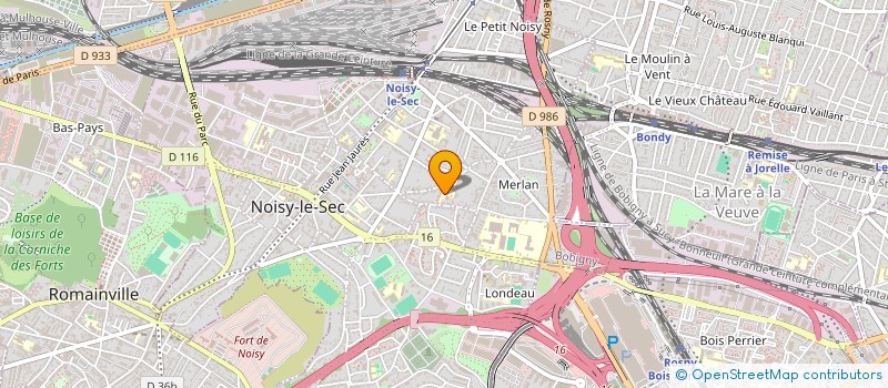 localisation de l'entreprise ASSOCIATION SPORTIVE CENTRE VILLE NOISY LE SEC à NOISY-LE-SEC