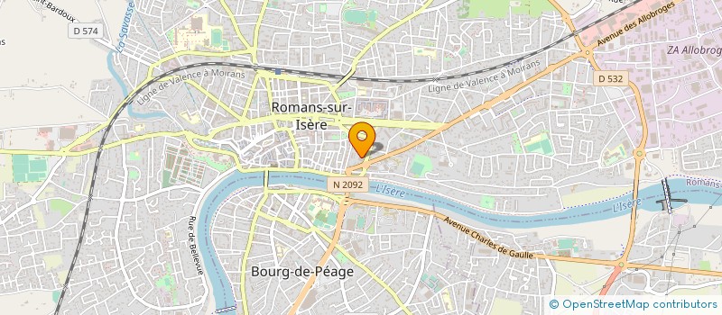 localisation de l'entreprise ASSOCIATION SPORTIVE CHARLES JOURDAN - VILLE DE ROMANS  ROMANS-SUR-ISERE