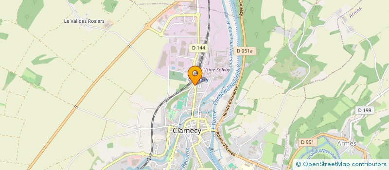localisation de l'entreprise ASSOCIATION SPORTIVE CLAMECY TENNIS à CLAMECY