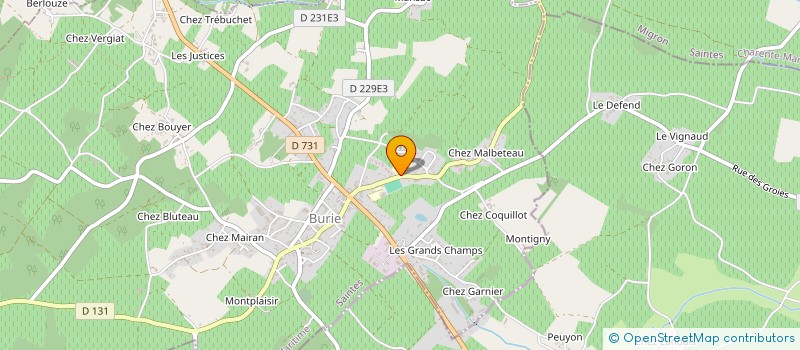 localisation de l'entreprise ASSOCIATION SPORTIVE COLLEGE BEAUREGARD - BURIE  BURIE