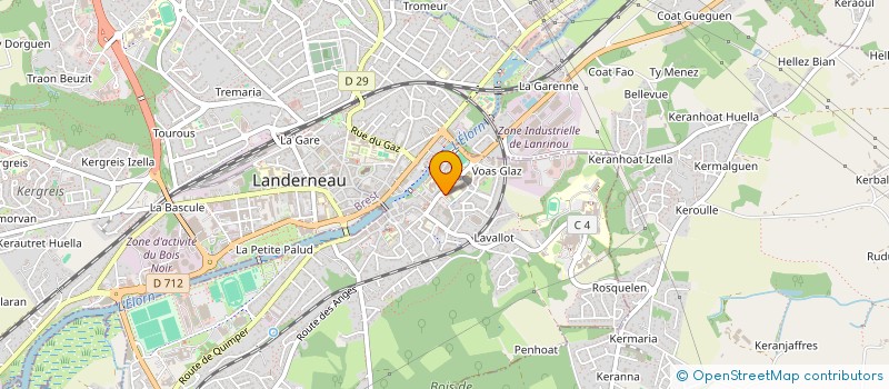 localisation de l'entreprise ASSOCIATION SPORTIVE COLLEGE CHARLES DE GAULLE  LANDERNEAU