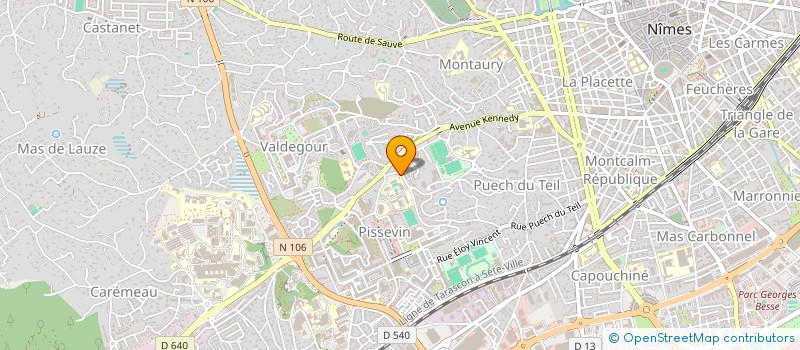 localisation de l'entreprise ASSOCIATION SPORTIVE COLLEGE CONDORCET  NIMES