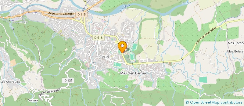 localisation de l'entreprise ASSOCIATION SPORTIVE COLLEGE DE CERET  CERET