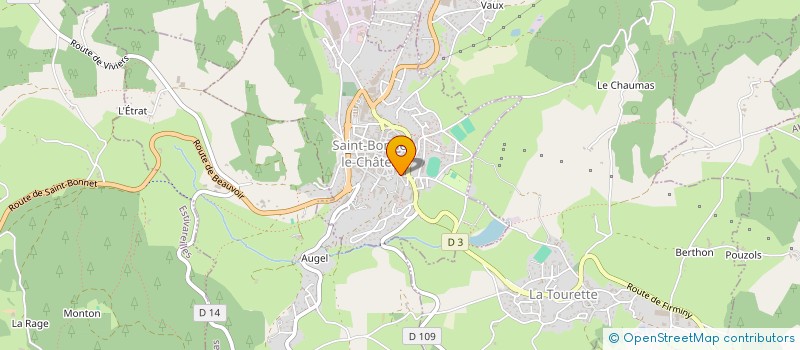 localisation de l'entreprise ASSOCIATION SPORTIVE COLLEGE EMILE FALABREGUE  SAINT-BONNET-LE-CHATEAU