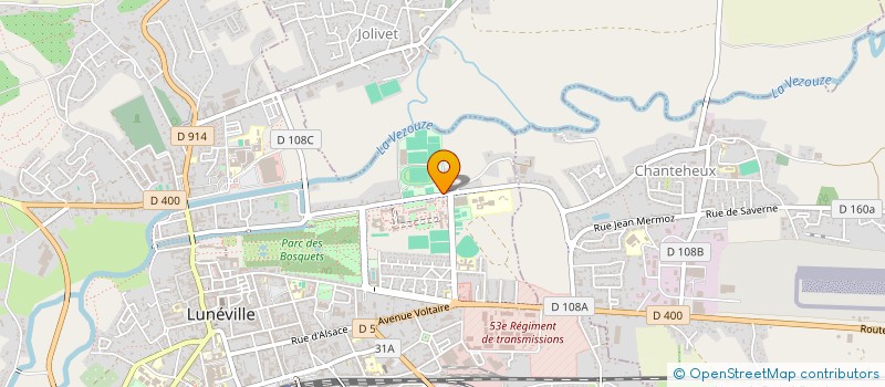 localisation de l'entreprise ASSOCIATION SPORTIVE COLLEGE ERNEST BICHAT  LUNEVILLE