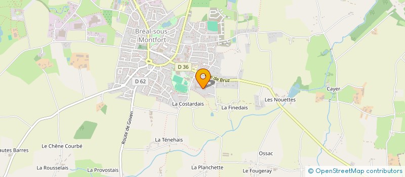 localisation de l'entreprise ASSOCIATION SPORTIVE COLLEGE F. ELIE BREAL SOUS MONTFORT  BREAL-SOUS-MONTFORT