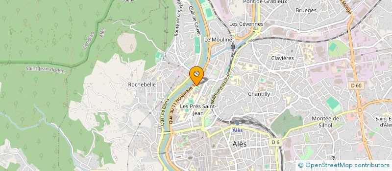 localisation de l'entreprise ASSOCIATION SPORTIVE COLLEGE JEAN MOULIN  ALES