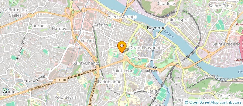 localisation de l'entreprise ASSOCIATION SPORTIVE COLLEGE LA SALLE SAINT BERNARD à BAYONNE