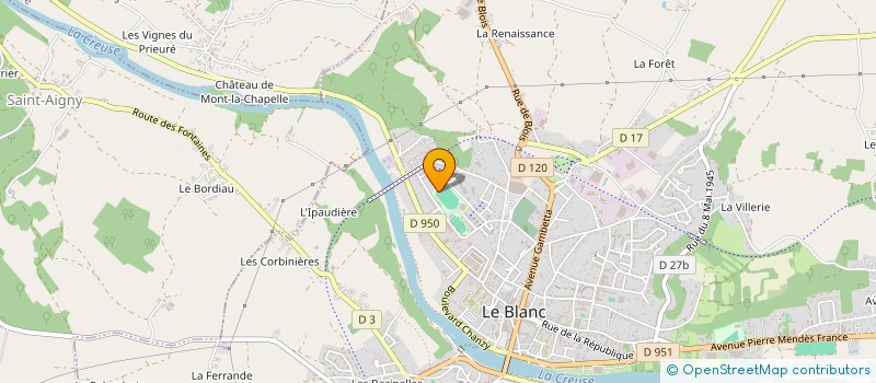 localisation de l'entreprise ASSOCIATION SPORTIVE COLLEGE LES MENIGOUTTES LE BLANC  LE BLANC