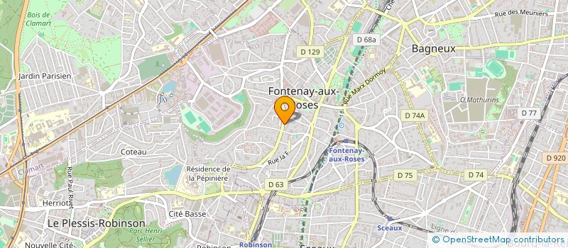 localisation de l'entreprise ASSOCIATION SPORTIVE COLLEGE LES ORMEAUX - FONTENAY-AUX-ROSES à FONTENAY-AUX-ROSES