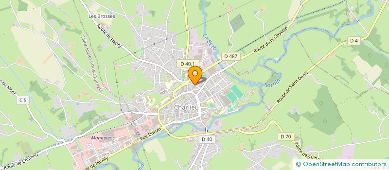 localisation de l'entreprise ASSOCIATION SPORTIVE COLLEGE NOTRE DAME CHARLIEU  CHARLIEU