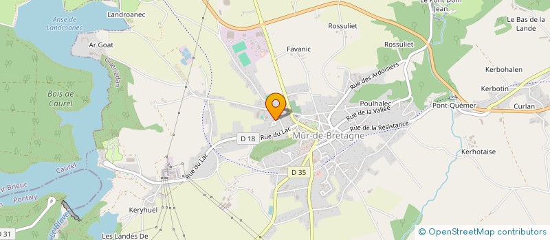 localisation de l'entreprise ASSOCIATION SPORTIVE COLLEGE PAUL ELUARD  GUERLEDAN