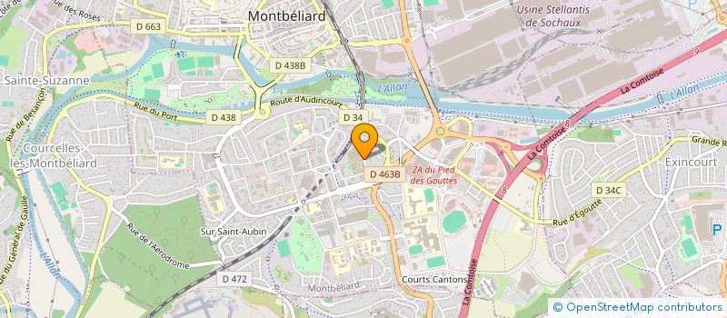 localisation de l'entreprise ASSOCIATION SPORTIVE COLLEGE PIERRE BROSSOLETTE  MONTBELIARD