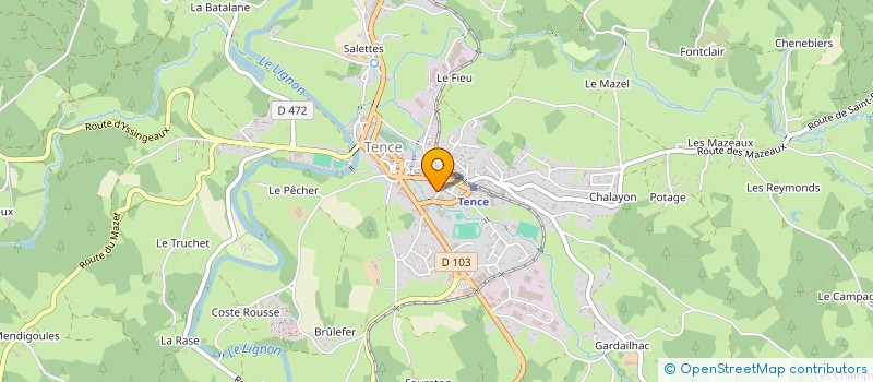 localisation de l'entreprise ASSOCIATION SPORTIVE COLLEGE PUBLIC à TENCE