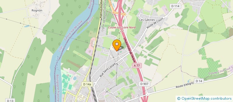 localisation de l'entreprise ASSOCIATION SPORTIVE COLLEGE RENE CASSIN à COSNE-COURS-SUR-LOIRE