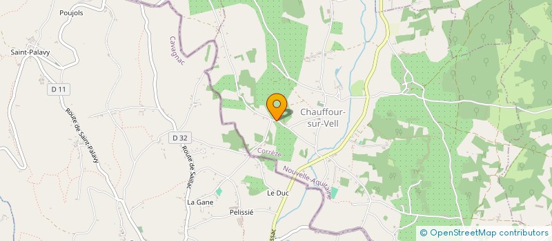 localisation de l'entreprise ASSOCIATION SPORTIVE COLLONGES CHAUFFOUR  CHAUFFOUR-SUR-VELL