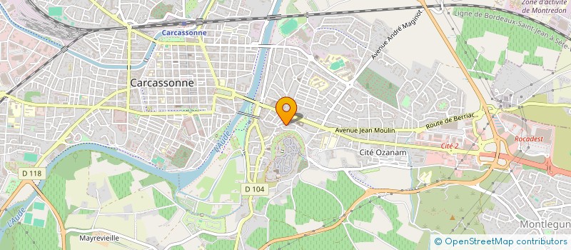 localisation de l'entreprise ASSOCIATION SPORTIVE COMMERCANTS CARCASSONNE  CARCASSONNE