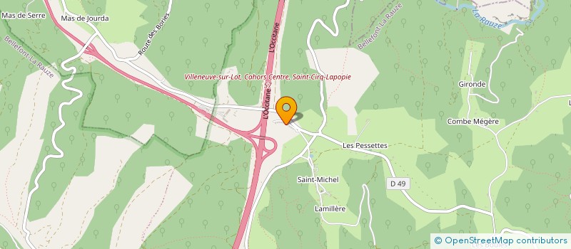 localisation de l'entreprise ASSOCIATION SPORTIVE COURS VTT  BELLEFONT-LA RAUZE