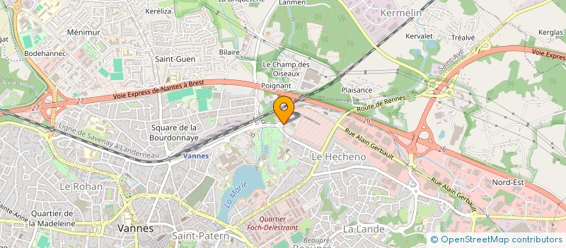 localisation de l'entreprise ASSOCIATION SPORTIVE CULTURELLE ET D'ENTRAIDE DE L'EQUIPEMENT DU DEPARTEMENT DU MORBIHAN (A.S.C.E.E. 56) à VANNES