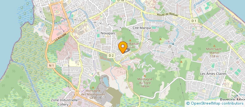 localisation de l'entreprise ASSOCIATION SPORTIVE CULTURELLE ET D' INSERTION DE CACAO  CAYENNE