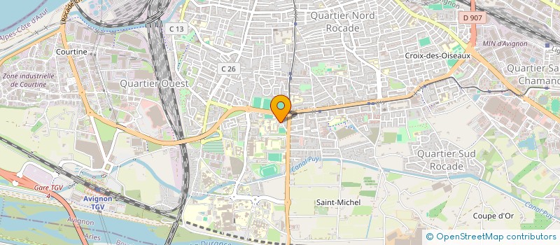 localisation de l'entreprise ASSOCIATION SPORTIVE CULTURELLE ET DE LOISIRS DE L'IMED  AVIGNON