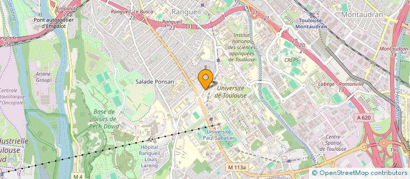 localisation de l'entreprise ASSOCIATION SPORTIVE CULTURELLE ET LOISIRS PROCHE DE L'UNIVERSITE DE TOULOUSE  TOULOUSE