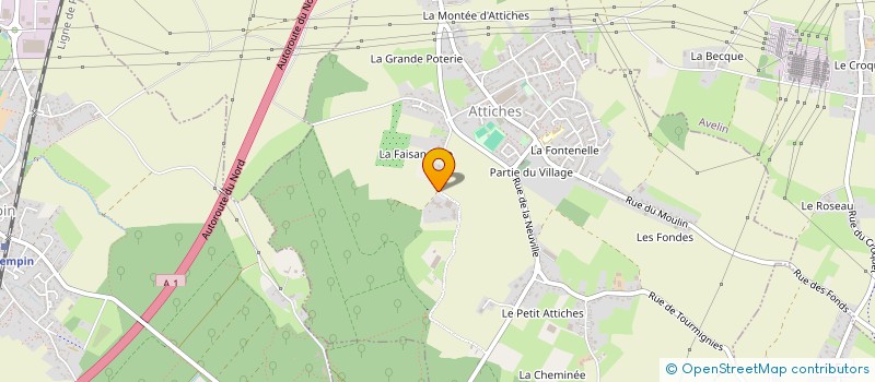 localisation de l'entreprise ASSOCIATION SPORTIVE D'AIDE A LA PRATIQUE SPORTIVE DE L'OREE DE LA FORET  ATTICHES